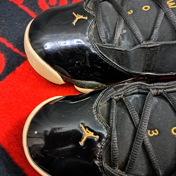 %Nike Jordan SIZE 13 Men 6 Rings 322992-007 Black Metallic Gold AJ20